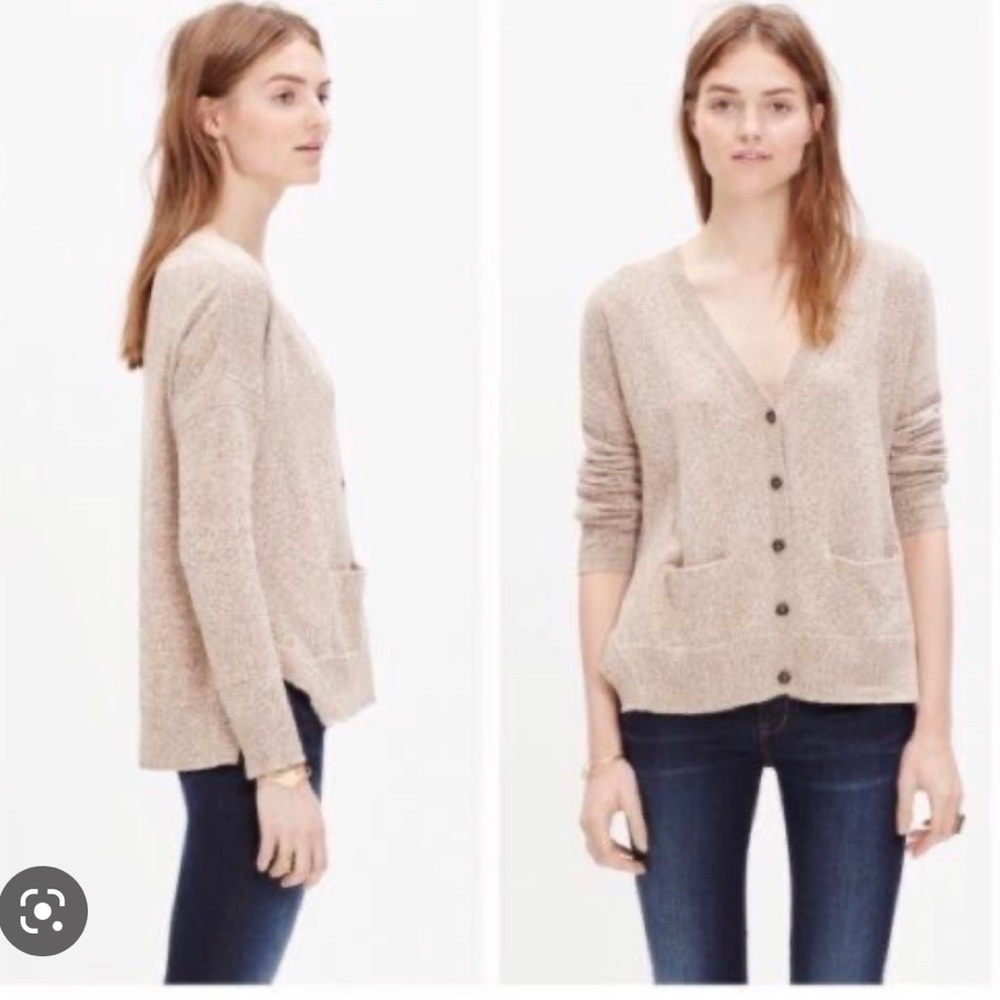 Madewell Beige Landscape Cardigan